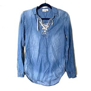 Cloth & Stone Blue Denim Chambray Tunic